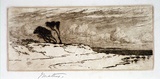 Artist: Mather, John. | Title: Brighton Beach | Date: 1900 | Technique: etching, printed in brown ink with plate-tone, from one plate