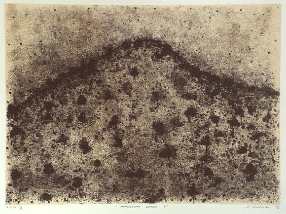 Artist: b'Lankester, Jo.' | Title: b'Homestead gorge I' | Date: 1996, July | Technique: b'lithograph, printed in black ink, from one stone; cream tint'