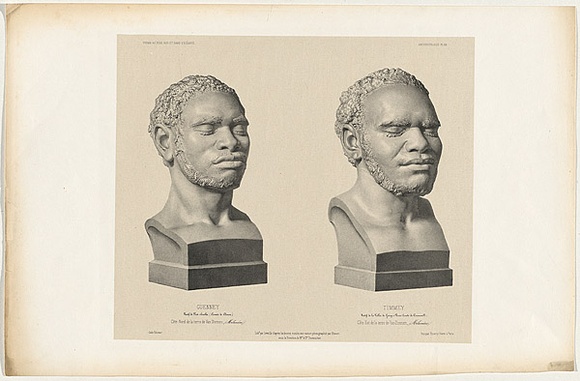 Artist: b'LAW, Benjamin' | Title: b'Guenney [and] Timmey' | Technique: b'lithograph, printed in black ink, from one stone'