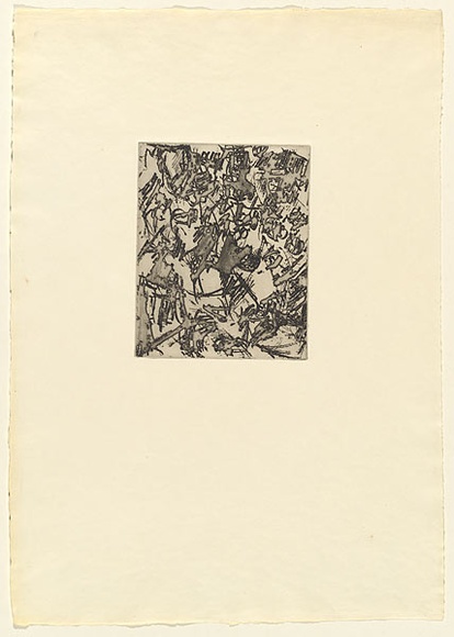 Artist: b'Halpern, Stacha.' | Title: b'not titled [Abstraction]' | Date: (1956-58) | Technique: b'etching, printed in black ink, from one plate'