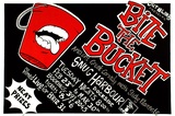 Artist: b'Cooper, Trudy.' | Title: b'Bite the Bucket.' | Date: 1993, January | Technique: b'screenprint, printed in red and black ink, from two stencils'