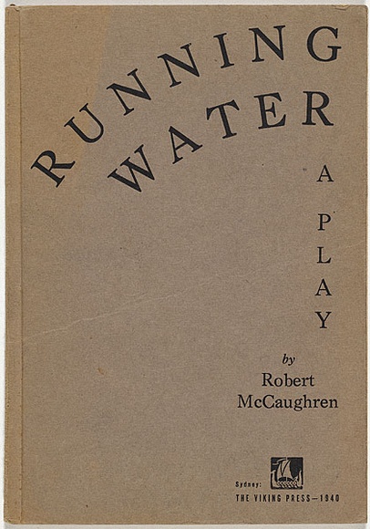 Artist: Stewart, Elsie. | Title: Running Water, A Play. | Date: 1940 | Technique: linocut, printed in black ink, from one block; letterpress text