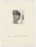 Artist: b'Cullen, Adam.' | Title: b'Dog man.' | Date: 2001 | Technique: b'etching, printed in black ink, from one plate'