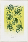 Artist: b'Clarmont, Sammy.' | Title: b'Mob of turtles' | Date: 1997, December | Technique: b'screenprint, printed in light green and dark green ink, from one stencil'