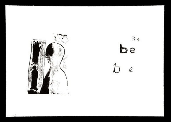 Artist: Boag, Yvonne. | Title: Be be be. | Date: 1993 | Technique: lithograph, printed in black ink, from one plate | Copyright: © Yvonne Boag
