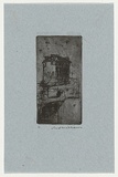 Artist: b'WILLIAMS, Fred' | Title: b'House by Paddington Canal' | Date: 1954-55 | Technique: b'etching, drypoint, printed in black ink, from one copper plate' | Copyright: b'\xc2\xa9 Fred Williams Estate'