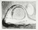 Artist: b'BOYD, Arthur' | Title: b'St Francis lying down in the wilderness.' | Date: (1965) | Technique: b'lithograph, printed in black ink, from one plate' | Copyright: b'Reproduced with permission of Bundanon Trust'