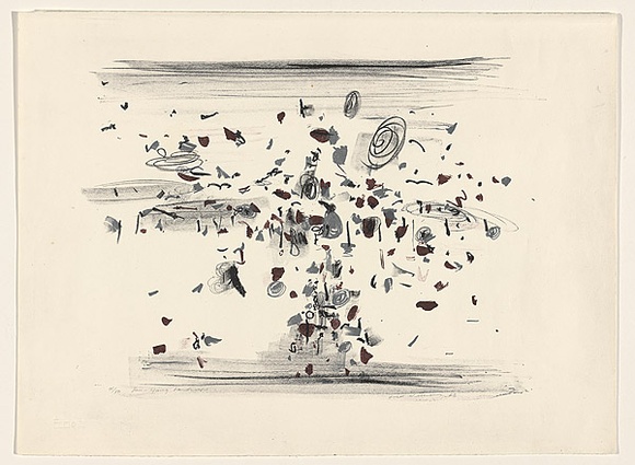 Artist: b'WILLIAMS, Fred' | Title: b'You Yangs landscape' | Date: 1963 | Technique: b'lithograph, printed in colour, from three zinc plates' | Copyright: b'\xc2\xa9 Fred Williams Estate'