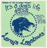 Artist: MACKINOLTY, Chips | Title: It's a dog's life dance [with] Leroy's Layabouts | Date: 1976 | Technique: screenprint, printed in blue ink, from one stencil