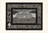 Artist: SABATINO, Nino | Title: Coming of the missionaries, St Joseph Church, Hammond Island | Date: c.2002 | Technique: linocut, printed in black ink, from one block