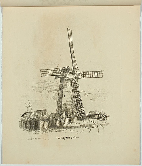 Artist: b'Nixon, F.R.' | Title: b'The city mill, S.view.' | Date: 1845 | Technique: b'etching, printed in black ink, from one plate'