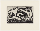 Artist: b'Harris, Jeffrey.' | Title: b'Dingdong' | Date: 2000 | Technique: b'liftground etching and aquatint, printed in black ink, from one plate'