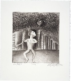 Artist: Doggett-Williams, Phillip. | Title: Exile | Date: April 1987 | Technique: lithograph, printed in sepia, from one stone [or plate]