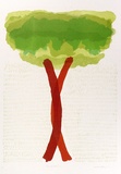 Artist: Buckley, Sue. | Title: I am the tree 2. | Date: 1973 | Technique: lithograph, printed in colour, from multiple stones [or plates] | Copyright: This work appears on screen courtesy of Sue Buckley and her sister Jean Hanrahan