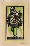 Artist: FEINT, Adrian | Title: Bookplate: Enid Wienholt. | Date: (1933) | Technique: wood-engraving, printed in colour, from two blocks in black and green ink | Copyright: Courtesy the Estate of Adrian Feint