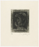 Artist: SELLBACH, Udo | Title: not titled | Date: 1988, 19 February | Technique: etching, printed in black ink with plate-tone, from one copper plate