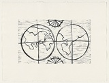 Artist: b'McPherson, Megan.' | Title: b'Terra incognita' | Date: 1994 | Technique: b'woodcut, printed black ink, from one block'