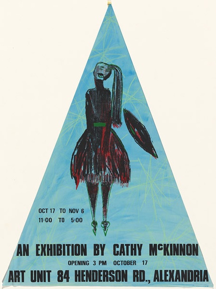 Artist: b'McKinnon, Kathy.' | Title: b'Cathy McKinnon exhibition at Art Unit.' | Date: 1981 | Technique: b'screenprint, printed in colour, from'