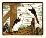 Artist: Palmer, Ethleen. | Title: Shags | Date: 1950 | Technique: screenprint, printed in colour, from multiple stencils