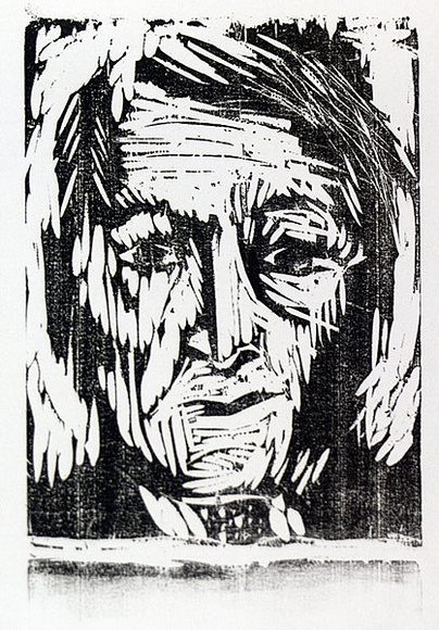Artist: MACQUEEN, Mary | Title: Migrant woman | Date: 1960 | Technique: woodcut, printed in black ink, from one block | Copyright: Courtesy Paulette Calhoun, for the estate of Mary Macqueen