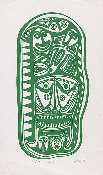 Artist: Lasisi, David. | Title: Taumirmir | Date: 1976 | Technique: screenprint, printed in green ink, from one stencil