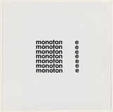 Artist: b'SELENITSCH, Alex' | Title: b'Monotone.' | Date: 1970