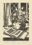 Artist: b'Voke, May.' | Title: b'Window setting' | Date: 1935 | Technique: b'wood-engraving, printed in black ink, from one block'