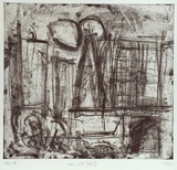 Artist: b'Furlonger, Joe.' | Title: b'View of St. Pats 3' | Date: 1992 | Technique: b'softground etching and drypoint, printed in black ink, from one plate'