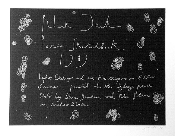 Artist: b'JACKS, Robert' | Title: b'not titled.' | Date: 1989 | Technique: b'etching, printed in black ink, from one plate'