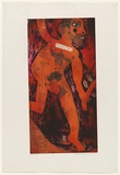 Artist: b'HANRAHAN, Barbara' | Title: b'Adam' | Date: 1964 | Technique: b'etching, printed in colour from one  plate'