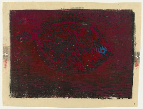 Artist: b'Thorpe, Lesbia.' | Title: b'Tropical fish (2)' | Date: 1964-65 | Technique: b'linocut, printed in colour, from four blocks'