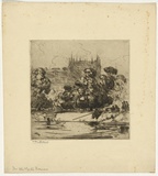 Artist: FULLWOOD, A.H. | Title: The Star and Garter, Richmond. | Date: 1909 | Technique: etching, printed in black ink with plate-tone, from one plate