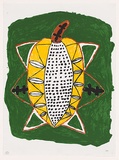 Title: b'Paw paw/breadfruit' | Date: 2007 | Technique: b'screenprint, printed in colour, from four stencils'