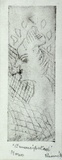 Artist: b'SHEARER, Mitzi' | Title: b'Emancipated' | Date: 1980 | Technique: b'etching, printed in black ink, from one  plate'