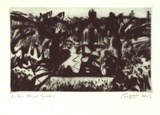 Artist: b'Fumpston, Rodney.' | Title: b'Little night garden' | Date: 1993,  September - October | Technique: b'etching and drypoint, printed in black ink, from one plate'