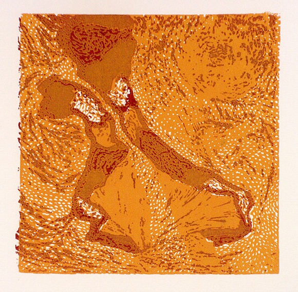 Artist: b'SHEARER, Mitzi' | Title: b'not titled' | Date: c.1978 | Technique: b'linocut, printed in colour, from three blocks'