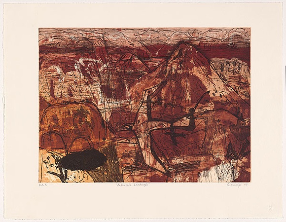 Artist: b'Cummings, Elizabeth.' | Title: b'Arkaroola landscape.' | Date: 2005 | Technique: b'etching and aquatint, printed in colour, from multiple plates'