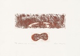 Artist: MEYER, Bill | Title: Waterhole with correspondances | Date: 1988 | Technique: etching, drypoint and aquatint, printed in sepia ink, from two zinc plates | Copyright: © Bill Meyer