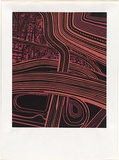 Artist: Ellis, Robert. | Title: Motorways. | Date: 1968 | Technique: screenprint, printed in colour, from multiple stencils