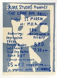 Artist: b'HOWSON, Mark' | Title: b'Roar Studios presents The lone dog ball' | Date: (1983) | Technique: b'screenprint, printed in colour, from two stencils'