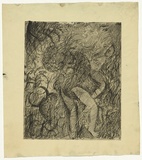 Artist: b'BOYD, Arthur' | Title: bLovers with beast's head. | Date: (1962-63) | Technique: b'etching, printed in black ink, from one plate' | Copyright: b'Reproduced with permission of Bundanon Trust'