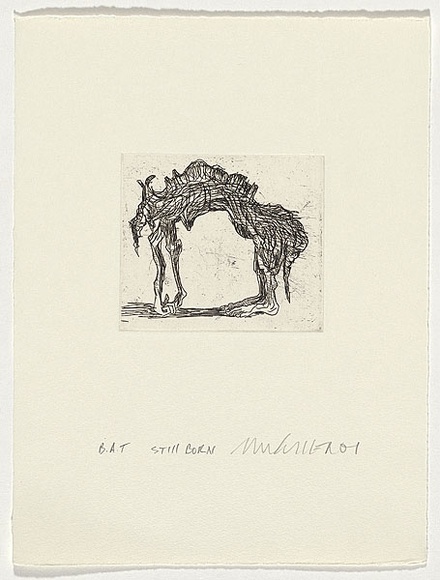 Artist: b'Cullen, Adam.' | Title: b'Still born.' | Date: 2001 | Technique: b'etching, printed in black ink, from one plate'