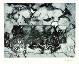 Artist: b'Garwood, Alana.' | Title: b'not titled' | Date: 1995 | Technique: b'etching, aquatint and photo-etching, printed in blue-grey ink, from one plate'