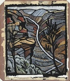 Artist: b'PRESTON, Margaret' | Title: b'Shoalhaven Gorge, N.S.W.' | Date: 1953 | Technique: b'stencil, printed in colour, from one hand-cut paper stencil' | Copyright: b'\xc2\xa9 Margaret Preston. Licensed by VISCOPY, Australia'