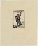 Artist: LINDSAY, Lionel | Title: So long | Date: 1922 | Technique: wood-engraving, printed in black ink, from one block | Copyright: Courtesy of the National Library of Australia