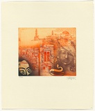 Title: b'Hania' | Date: 1991 | Technique: b'etching, printed in blue and orange ink, from one plate'