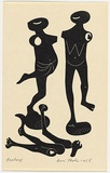 Artist: Thake, Eric. | Title: Greeting card: Christmas (Ecstacy) | Date: 1956 | Technique: linocut, printed in black ink, from one block