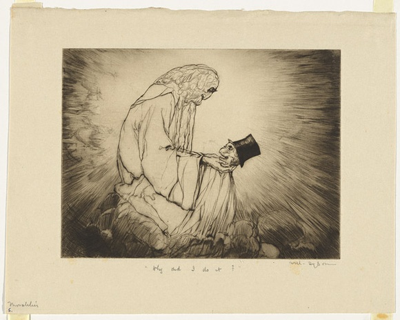 Artist: b'Dyson, Will.' | Title: b'Moralities: Why did I do it?.' | Date: c.1929 | Technique: b'drypoint, printed in black ink, from one plate'