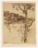 Artist: b'URE SMITH, Sydney' | Title: b'Musgrave Street from Cremorne.' | Date: 1916 | Technique: b'etching, printed in brown ink with plate-tone, from one copper plate'