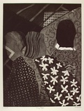 Artist: EDWARDS, Annette | Title: Rubery rhymes | Date: 1984 | Technique: etching and aquatint, printed in black ink with plate-tone, from one plate